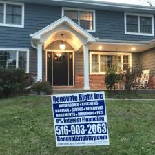 Siding and portico project suffolk